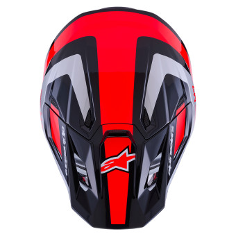 Alpinestars S-M7 Rise Black Silver Red Fluo Glossy