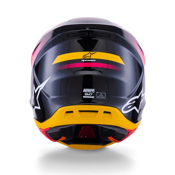 Alpinestars S-M7 Rise Black Yellow Pink Glossy