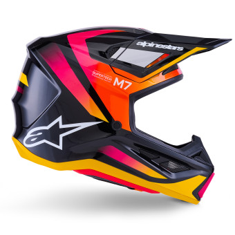 Alpinestars S-M7 Rise Black Yellow Pink Glossy