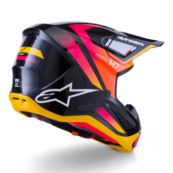 Alpinestars S-M7 Rise Black Yellow Pink Glossy