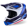 Casque Motocross Alpinestars S-M7 Rise Blue White Glossy