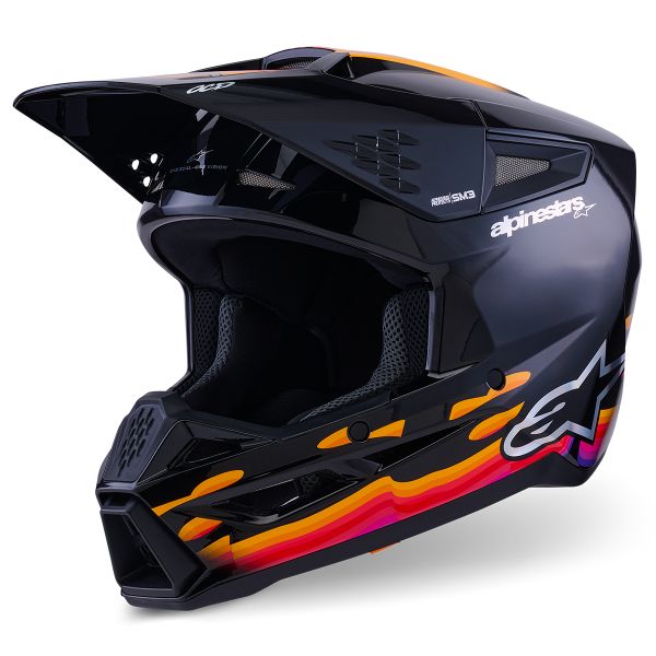 Motocross Alpinestars S-M7 Solid Black Glossy Motocross Alpinestars S-M7 Solid Black Glossy