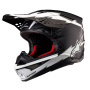 Casque Motocross Alpinestars Supertech S-M10 Ampress Black White Matt