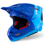 Casque Motocross Alpinestars Supertech S-M10 Flood Met Blue Med Blue Blk Crb M&G