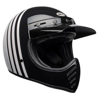 Motocross Bell Moto-3 Reverb White Black
