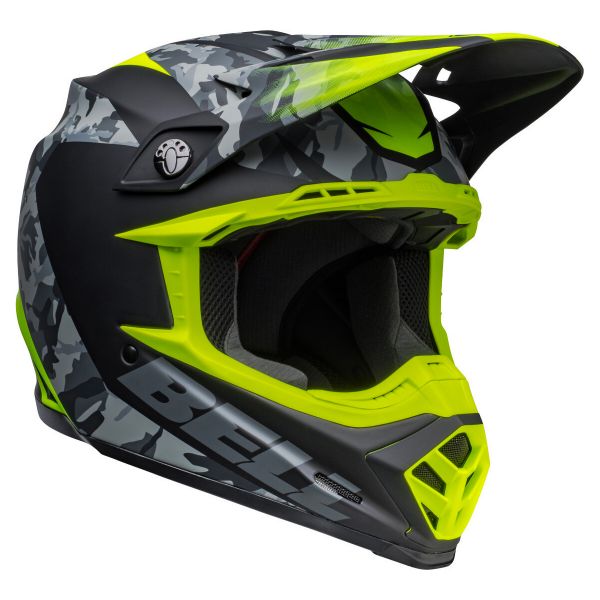 Motocross Bell Moto-9 Venom Black Camo Hi-Viz Yellow