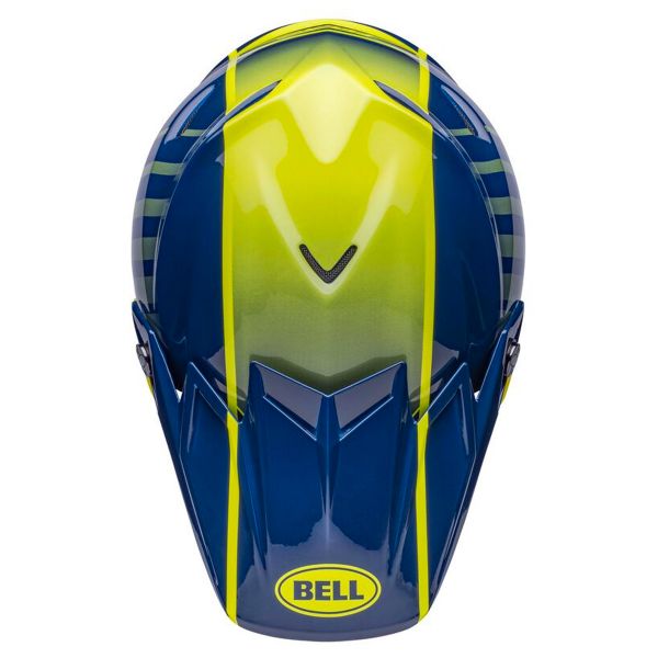 Bell Moto-9S Flex Sprint Matt Dark Blue Hi-Viz Yellow