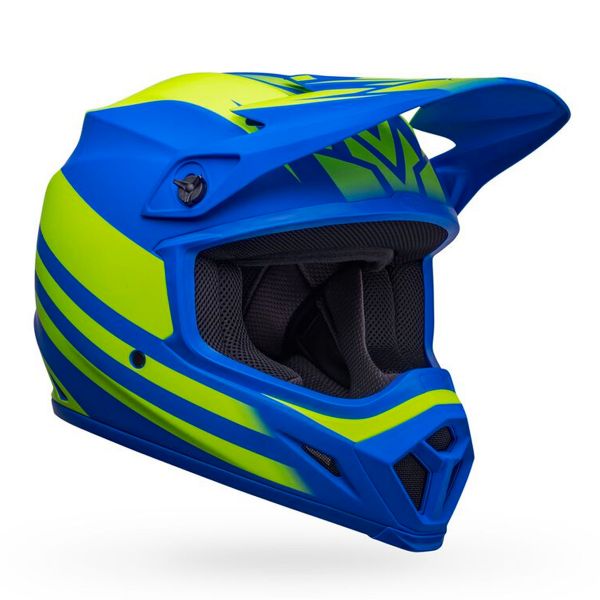 Motocross Bell MX-9 Mips Disrupt Matt Classic Blue Hi-Viz Yellow