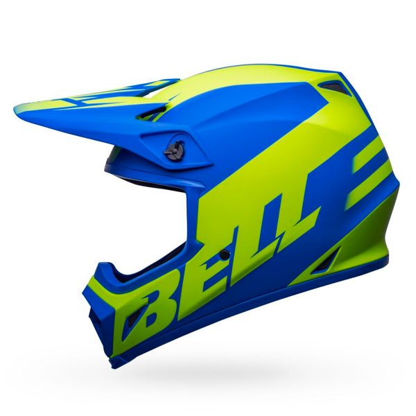 Bell MX-9 Mips Disrupt Matt Classic Blue Hi-Viz Yellow