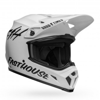 Motocross Bell MX-9 Mips Fasthouse White Black