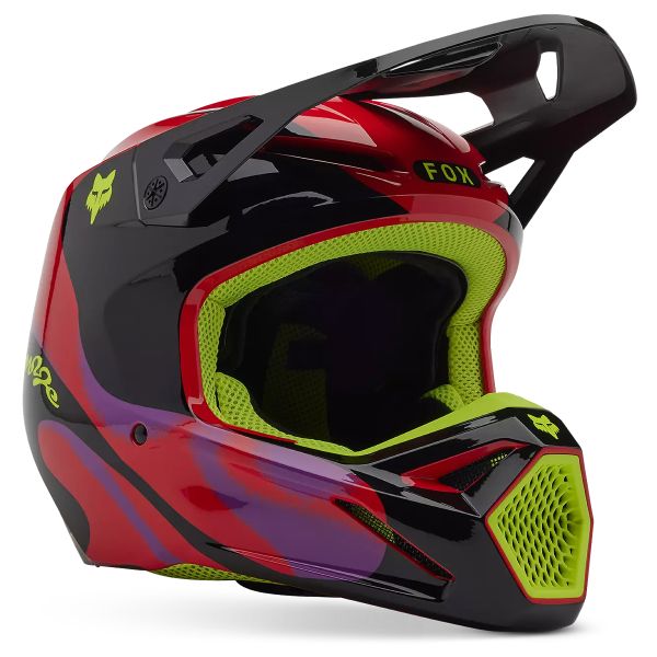 Motocross FOX V1 Emotion Fluo Red