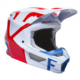 Motocross FOX V1 Skew White Red Blue