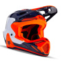 Casque Motocross FOX V3 Revise Navy Orange