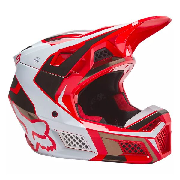 Motocross FOX V3 RS Mirer Fluo Red