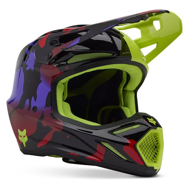 Motocross FOX V3 Throttle Fluo Yellow