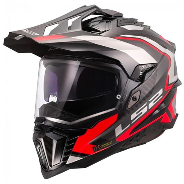 Motocross LS2 Explorer Hexa Black Red Grey MX701