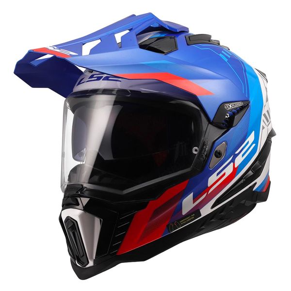 Motocross LS2 Explorer Hexa White Blue Red MX701