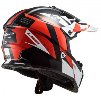 LS2 Fast Evo Strike Black White Red MX437