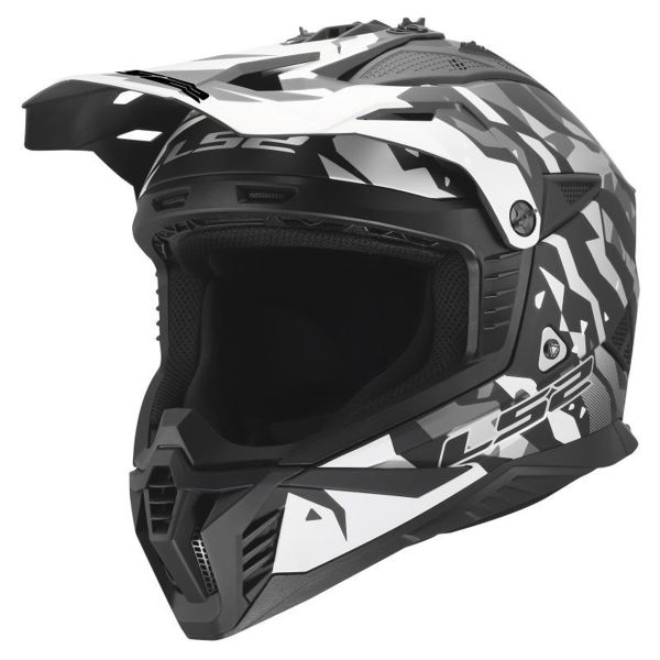 Motocross LS2 Fast II Grotesk Black Grey MX708