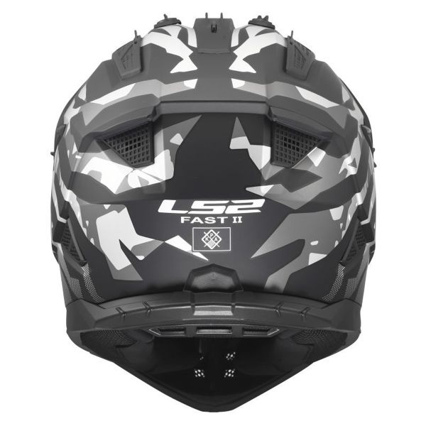 LS2 Fast II Grotesk Black Grey MX708