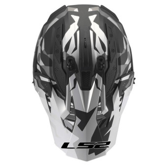 LS2 Fast II Grotesk Black Grey MX708