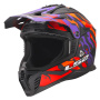 Casque Motocross LS2 Fast II Grotesk Purple Orange MX708