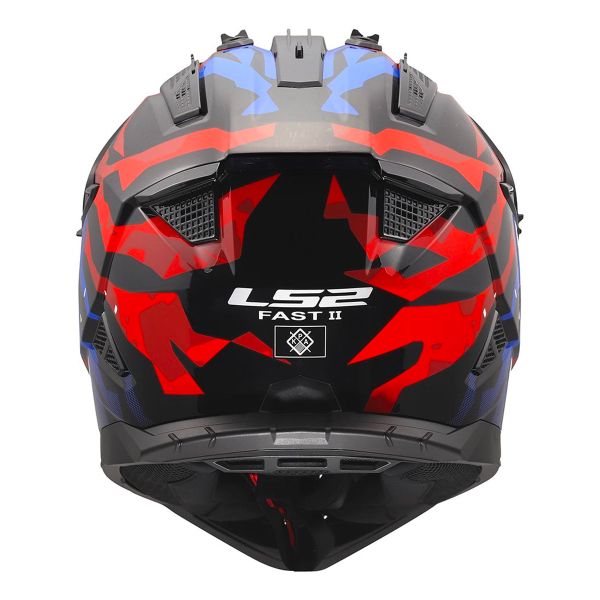 LS2 Fast II Grotesk White Blue Red MX708