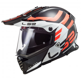 Motocross LS2 Pioneer Evo Adventurer Black White MX436