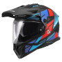 Casque Motocross LS2 Pioneer II Block Black Red Blue MX702