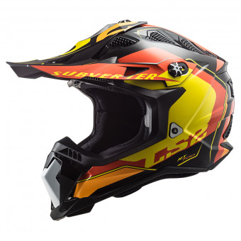 Motocross LS2 Subverter Arched Black Yellow Red MX700