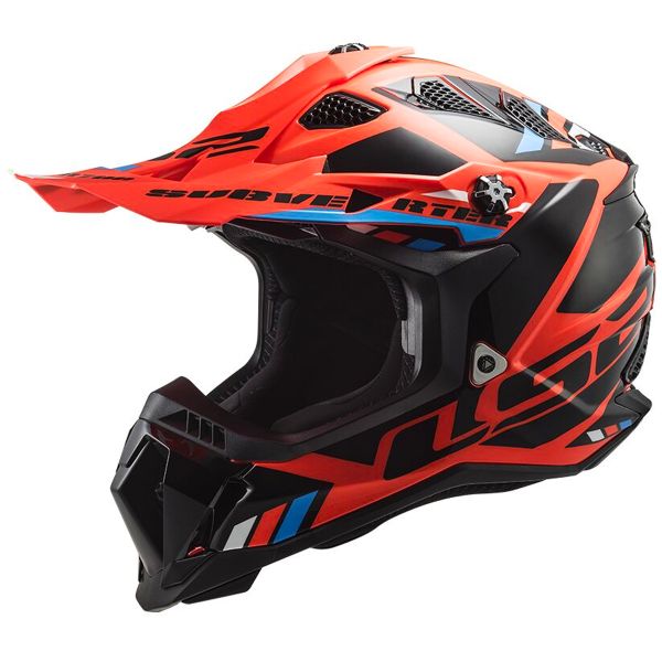 Motocross LS2 Subverter Evo II Stomp Fluo Orange Black MX700