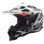 Casque Motocross LS2 Subverter Evo II Stomp White Black MX700