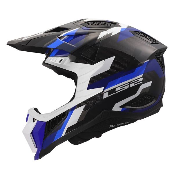 Motocross LS2 X- Force Phantom Blue White MX703