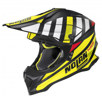Casque Motocross Nolan N53 Cliffjumper Flat Black Yellow White 75 Casque Motocross Nolan N53 Cliffjumper Flat Black Yellow White 75