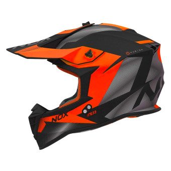 Motocross NOX N633 Fusion Matt Black Neon Orange