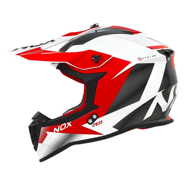 Motocross NOX N633 Fusion White Red