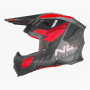 Casque Motocross NOX N634 Storm Mat Black Red