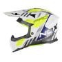 Casque Motocross NOX N634 Storm White Blue Yellow