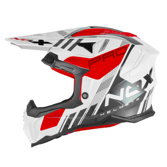 Casque Motocross NOX N634 Storm White Red