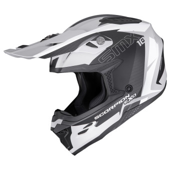 Motocross Scorpion Smx-10 Speed Matt Grey Black White