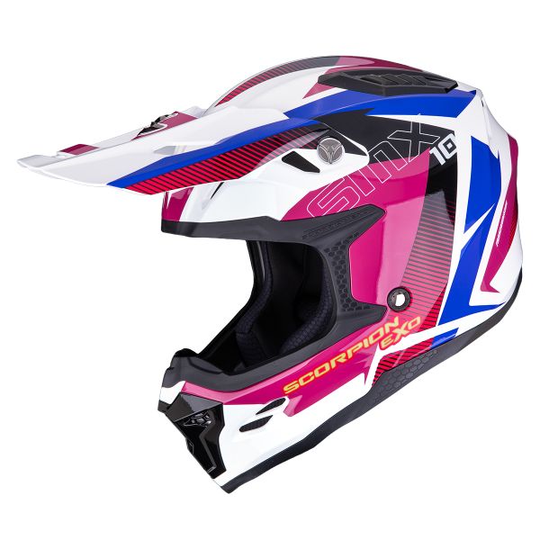Motocross Scorpion Smx-10 Speed White Pink Blue