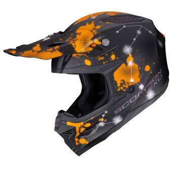 Motocross Scorpion Smx-10 Vibe Matt Black Orange