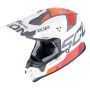 Casque Motocross Scorpion VX-16 Evo Air Analog White Orange