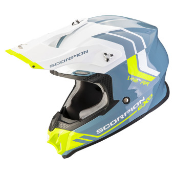 Casque Motocross Scorpion VX-16 Evo Air Fusion Blue Yellow Fluo Casque Motocross Scorpion VX-16 Evo Air Fusion Blue Yellow Fluo