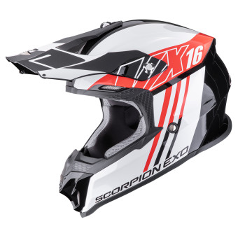 Motocross Scorpion VX-16 Evo Air Lignes Black Red