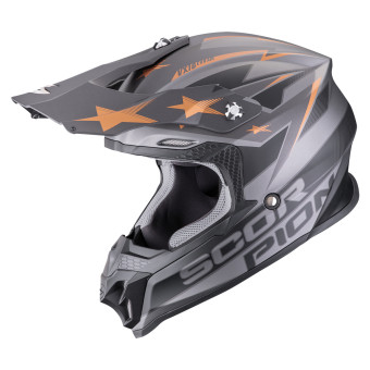 Motocross Scorpion VX-16 Evo Air Patriot Silver Black Copper