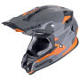 Casque Motocross Scorpion VX-16 Evo Air Rod Grey Orange