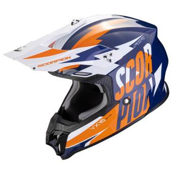 Casque Motocross Scorpion VX-16 Evo Air Slanter Blue Orange Casque Motocross Scorpion VX-16 Evo Air Slanter Blue Orange