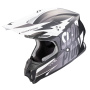 Casque Motocross Scorpion VX-16 Evo Air Slanter Matt Black Silver