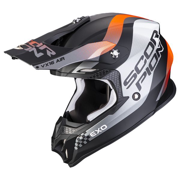 Motocross Scorpion VX-16 Evo Air Soul Matt Black Orange